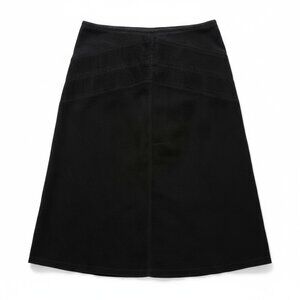 Woolrich Black A-Line Corduroy Skirt Midi Length - Size 14